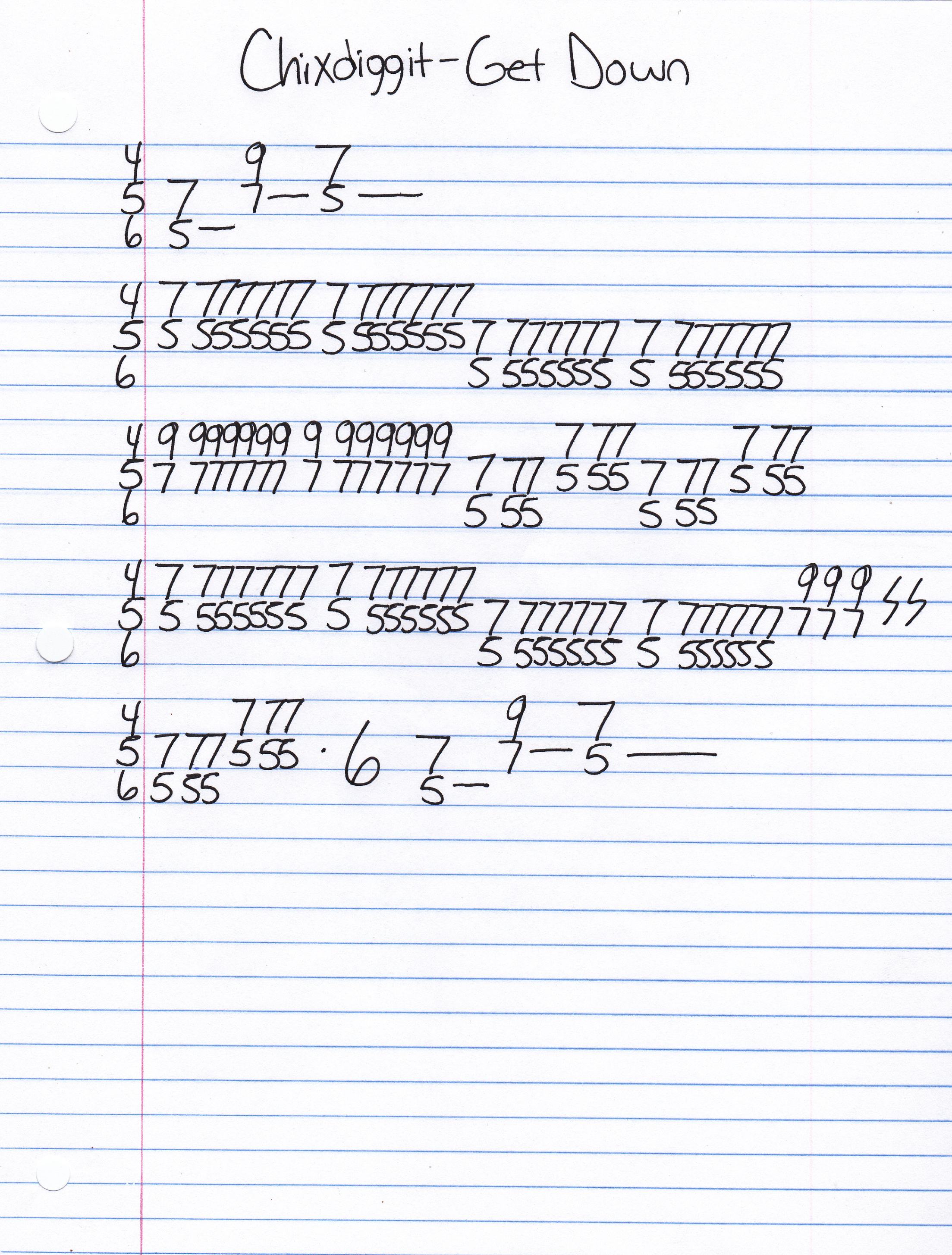 High quality guitar tab for Get Down by Chixdiggit off of the album Pink Razors. ***Complete and accurate guitar tab!***